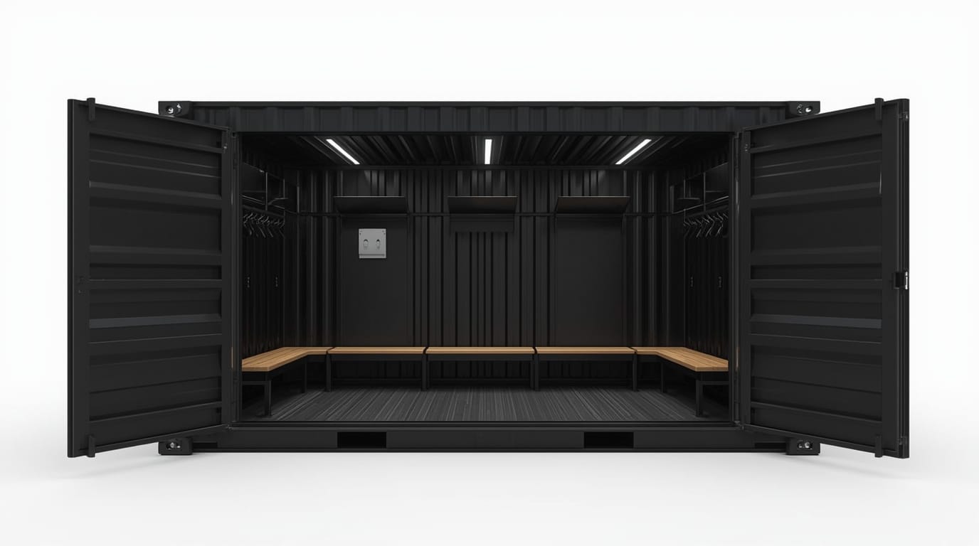 Container vestiaire aménagé 20 pieds – Image 2